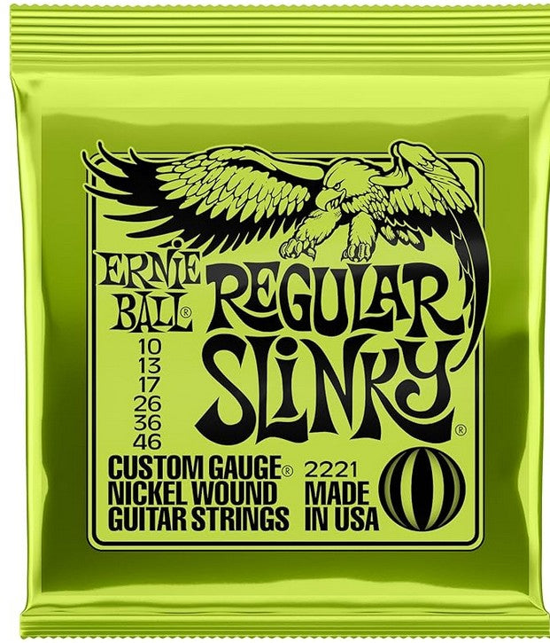 Ernie Ball Regular Slinky Nickel Wound Electric Guitar Strings - 10-46 Gauge