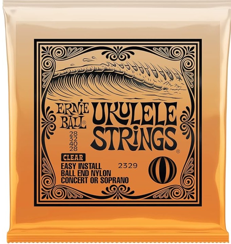 Ernie Ball Concert/Soprano Nylon Ball End Ukulele Strings Clear