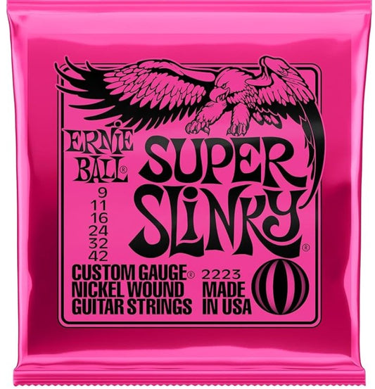 Ernie Ball Super Slinky Nickel Wound Electric Guitar Strings - 9-42 Gauge